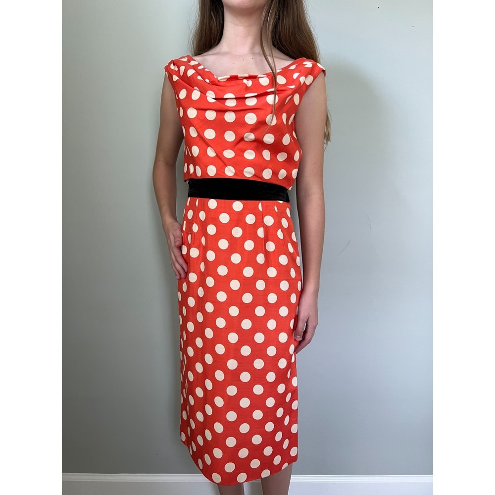1950s Vintage Red & White Polka Dot Betty Boop or Minnie Mouse Dress | Sz: Small